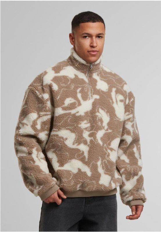 Urban Classics - Oversized Pattern Teddy Troyer - Beige - Sweater