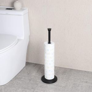 Toiletpapierhouder standaard met zwaar gewogen basis - Vrijstaande toiletpapierhouder voor badkamer
