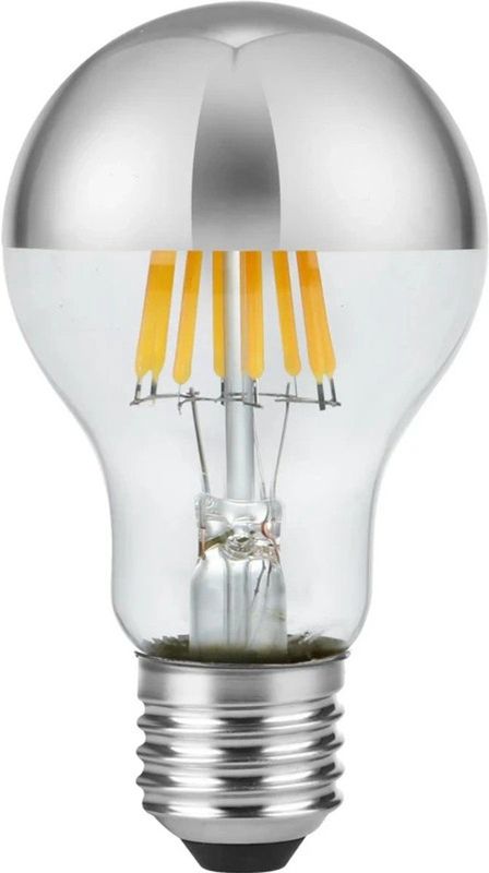 SPL - LED Filament - Standaardlamp - Helder - Zilver - Grote fitting E27 - 6.5W - Dimbaar