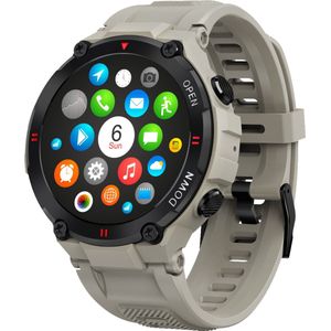 Nuvance - Outdoor Smartwatch - 45 mm - IP67 Waterdicht - Bluetooth Smartwatch voor Dames en Heren - Smartwatches - Grijs