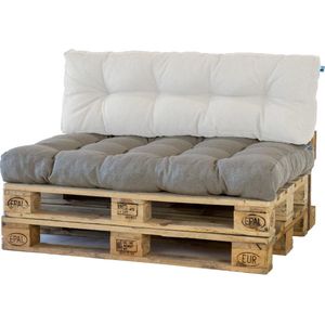 2L Home & Garden Palletkussen Beige - 120 x 80cm