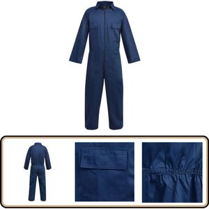 vidaXL Mannen Overall - Blauw - Maat M - Polykatoen Overall - Herenoveral - Workwear - Blauwworkwear - Praktische Kleding