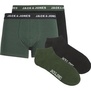 Jack & Jones JACBASIC SOLID WEEKENDSET Heren Ondergoed Groen / Zwart 4-Delig - Maat XXL