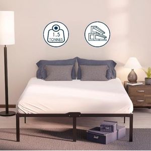 bed frame - opbergruimte onder het bed - Metalen platform bedframe 140 x 200 cm