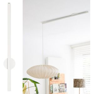 Lightswing® Single 90cm - Ophangsysteem voor één Hanglamp tot 3,5 KG - Mat Wit - 80cm Verplaatsbare Verlichting - Verstelbare Hanglamp Systeem - Hanglampen Woonkamer