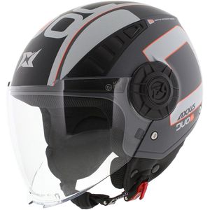Axxis Metro S jethelm Duo mat grijs - Maat XXS - Kinder helm voor scooter, motor en bromfiets