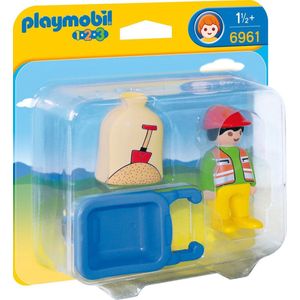 Playmobil 123 Arbeider met kruiwagen - 6961