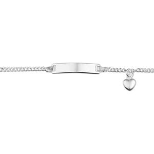 Yep! Graveerarmband Hart Plaat 4,2 mm 9 - 11 cm - Zilver