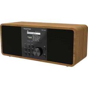 Telestar - TOP 250 - Transistorradio - Hout - Internetradio DAB+ en VHF (FM) met WiFi en USB