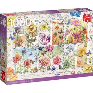 Jumbo Premium Collection Puzzel Janneke Brinkman Flower Stamps Summer - Legpuzzel - 1000 stukjes