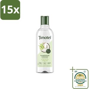 15 x Timotei - Shampoo - Aloä Vera & Kokosolie - Hydraterend - 300ml - Grootverpakking - Hydraterend Shampoo - 2in1 Shampoo - Aloë Vera Shampoo - Kokosolie Shampoo - Haar Verzorging