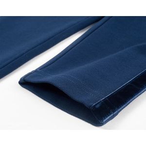 vidaXL - Kinderbroek - met - zwarte - bies - 116 - marineblauw