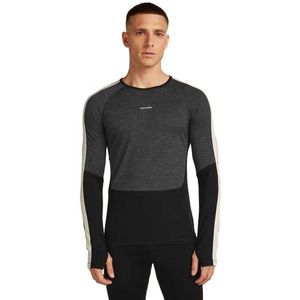Icebreaker - Merino 200 Oasis+ Crewe - Lange Mouwen Basislaag - Grijs
