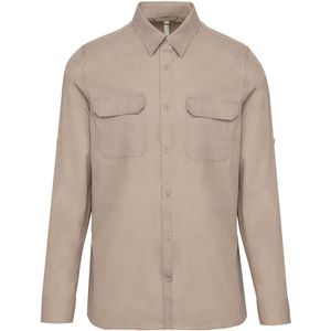 Kariban Overhemd safari lange mouwen K590 - Beige - 4XL