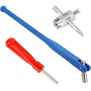 Bandenventielstam-retractorgereedschap - bandenventielsteel - gereedschapstrekker en installatieset - autobandventieltrekker - hefboomtrekker - reparatietool - verwijderaar en installatie - 3 stuks - voor autobanden. .