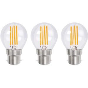 VITO LED Filament Kogellamp G45 B22 - 6W (vervangt 60W) - 726lm - 2700K - Ø64mm - 220-240V - Energiezuinig - 3 stuks