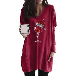 Dames Kerstsweater Ronde Hals Lange Mouwen Casual Pullover