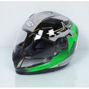 torx clint pilot green integraal motorhelm maat xs met zonnevizier