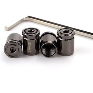 TT-products ventieldoppen Sport Anti-theft Black antidiefstal 4 stuks zwart