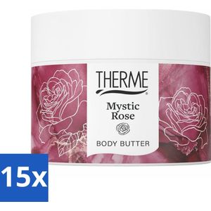 15 x Therme - Mystic Rose - Bodybutter - Hydraterend - Verzorgend - 225gr - Bodybutter - Hydratatie - Zijdezachte Huid - Geur - Vegan