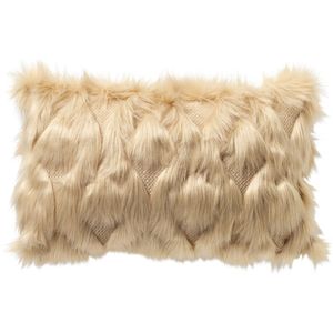 Dutch Decor Sierkussen Figo - Polyester - Beige - 30x50 cm (BxD) - Faux Fur - Irish Cream