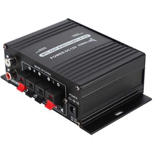 Mini Eindversterker 40W - Draagbare Audioversterker met FM Radio en Aluminium Behuizing