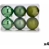 Set kerstballen 15 x 16 x 15 cm Groen (4 Stuks)