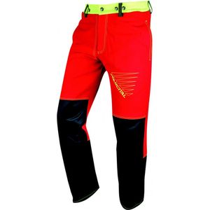Francital Prior move 4 way stretch kettingzaagbroek klasse 1 - rood/geel - Maat: S - Rood Geel