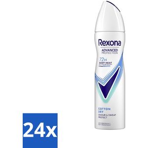 24 x Rexona Women - Deodorant Spray - Cotton Dry - Zachte Frisheid - 150 ml - Rexona - Antitranspirant - Deodorant - Vrouwen - Cotton Dry