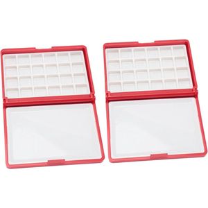 Mini-waterverfdoos voor beginners - Eenvoudig te gebruiken pocket-aquarelpalet voor onderweg schilderen (2-delig)