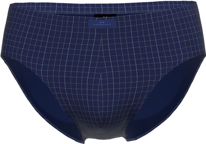 Gotzburg heren sport slip (1-pack), donkerblauw geruit