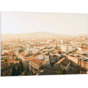 Vlag - Bovenaanzicht van Madrid, Spanje - 100x75 cm Foto op Polyester Vlag