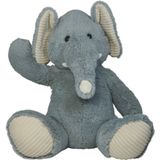 JollyPluche - Zachte Knuffel Olifant - Knuffel - Olifant - Knuffels - Pluche Olifant - Knuffel Olifant - Zacht - Licht Grijs - 70 cm