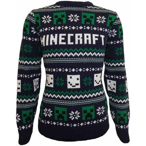 Minecraft Minecraft - Pattern Heren Gebreide trui - zwart/groen/wit - S