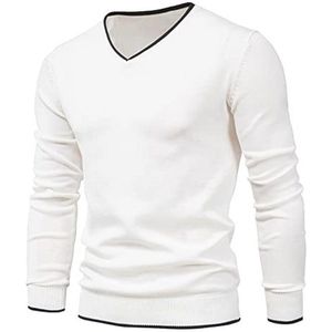 Heren V-hals Gebreide Trui - Warme Pullover voor Herfst en Winter