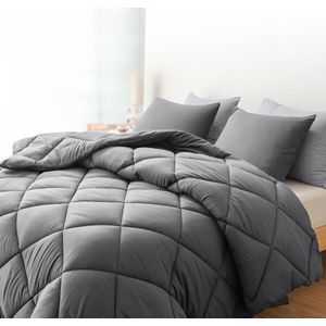 Sleep Comfy - Deluxe 2-in-1 Zomer Dekbed - 140x200 cm | Smoked Pearl - Dekbed zonder overtrek - Ademend & Anti Allergie - Hoesloos Dekbed | Stijl, Comfort en Innovatie voor Elke Dag & Nacht | Camping & In de Caravan