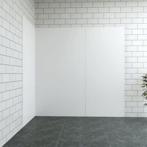 Aica B:40xL:(100+100)H:210cm mat wit aluminium composiet platen , 3 mm dik-Set van 3 douchewandpanelen inclusief profielen-Wandpanelen