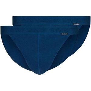Skiny Tanga - Navy - maat XL (XL) - Heren Volwassenen - 100% katoen- 080691-0369-XL