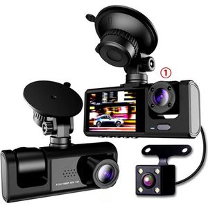 Lexium Dashcam voor auto - Dashcam - Dashcam voor auto voor en achter - Dashcam voor en achter - Dashcam voor en achter draadloos - Dual dashcam