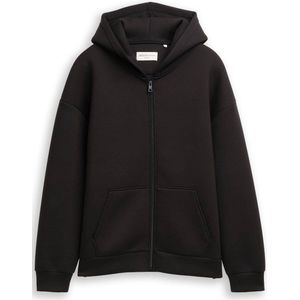 Tom Tailor - Hoodie - Night Watch Black - Met Zakken - Ritssluiting