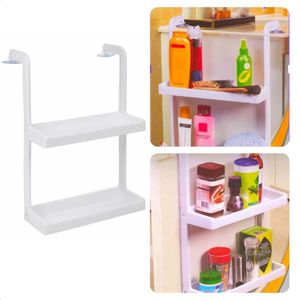 Cheqo® Ophangrek met Zuignappen - 40cm - Stijlvolle Opbergoplossing - Wandrek - Kruidenrek - Multifunctioneel Design - Sterke Zuignappen - Voor Badkamer, Keuken of Kantoor