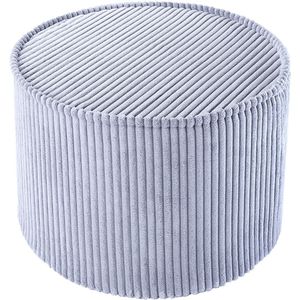 Wigiwama Corduroy Pouffe / Poef - Ø40x25cm - Blueberry Blue