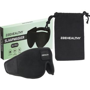 2BEHEALTHY Slaapmasker - 100% Verduisterend - Met Opbergzakje - Oogmasker - Slaap Masker - Slaapmasker Mannen - Slaapmasker Vrouwen - Eye Mask - Sleeping Mask
