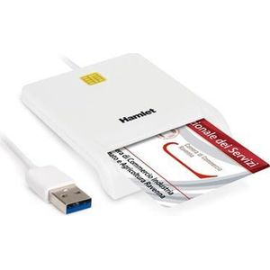 Hamlet HUSCR30 smart card reader Binnen Wit USB 3.2 Gen 1 (3.1 Gen 1)