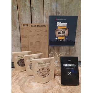 High Beer-High Bier-Bierproeverij-Giftset-Tasting Cards-Smaak Kaarten-Amerikaans-Snippers-Hout-Mannencadeau-Kerst-Kerstcadeau-Borrelspel-Recepten-Cocktailrecepten-Gezelschapsspel-Kerstpakket-Vaderdag-Opa-Papa-Sinterklaas-Housewarming-Nieuwe woning