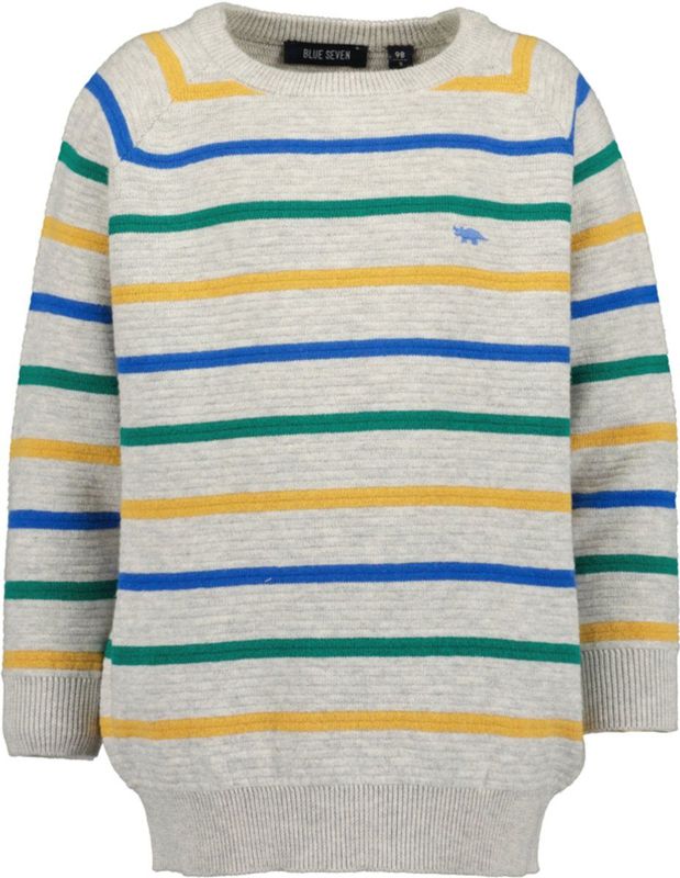 Blue Seven - Gebreide Trui - Mist - Regular Fit - Lange Mouwen - 100% Katoen