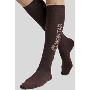 Paardrijsokken Montar Logo Bruin - 35-39