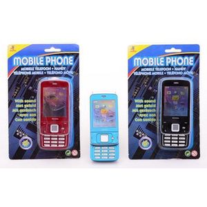 Speelgoed mobiele telefoon met geluid  licht blauw
