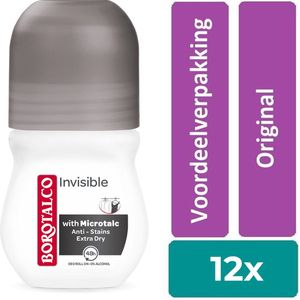 Borotalco Invisible roll-on- 12 stuks - voordeelverpakking