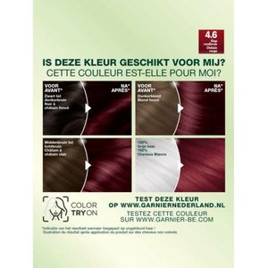 Garnier - Nutrisse Ultra Crème 4.6 - Haarkleuring - Diep Rood Middenbruin - Intens Voedend - Permanente Kleur - 3 pakken